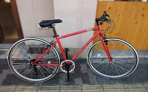美品☆LASSIG[レッシグ]700c クロスバイク 7speed/レッド