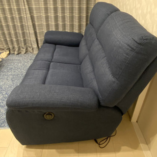 電動リクライニングソファ ネイビー (ニトリ)