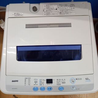 G4054 カード可 サンヨー 2011年製 6㎏ 洗濯機 ASW-60D 送料A 家電