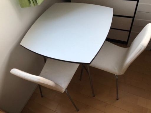 正方形 ダイニングテーブル 椅子付き 折り畳可能