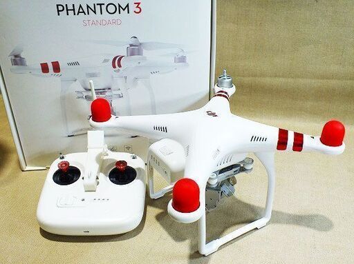 【苫小牧バナナ】DJI クワッドコプター ドローン PHANTOM3 STANDARD 中古 動作確認済み バッテリー2個付き♪