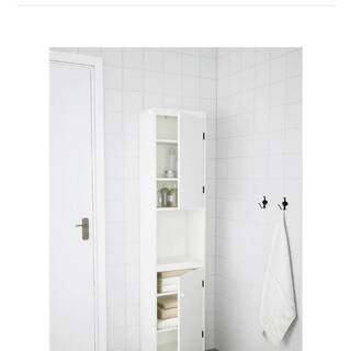 【美品】生産終了間近！★IKEAイケア★ISILVERAN 洗面収納キャビネット