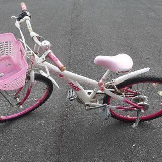【ネット決済】【取引中】子供用自転車　24インチ　女の子　ヘルメ...