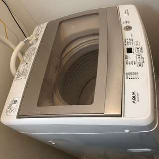 安く出品] 新品に近い！アクア AQW-GS70G(W) 簡易乾燥機能付き洗濯機 7.0