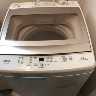 安く出品] 新品に近い！アクア AQW-GS70G(W) 簡易乾燥機能付き洗濯機 7.0