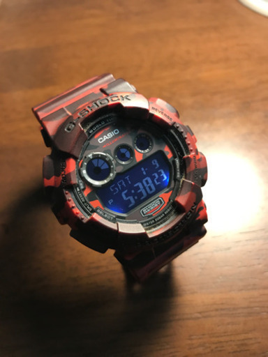 カシオ 時計 G-SHOCK レッド 迷彩 GD-120CM 3427-