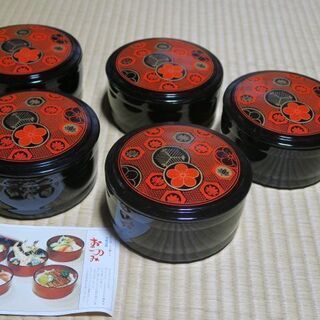 万能盛皿「山中漆器」5客セット IWARON使用 合成漆器 山中塗 