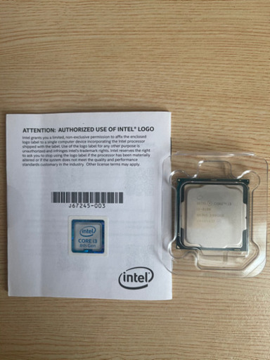 Intel core i3 8100 LGA1151 作動品