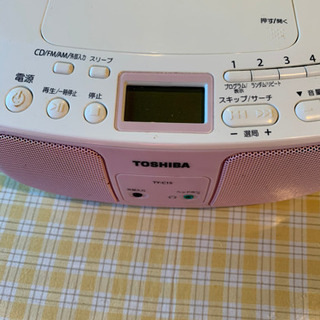 東芝CDラジオCDプレーヤーピンク