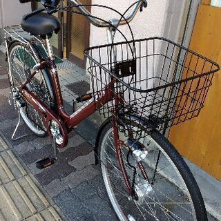 BOON 26吋ファッションサイクル 外装6段/LEDオート/ブラウン