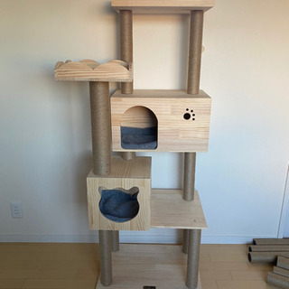 その他 猫 木製キャットタワー 未使用