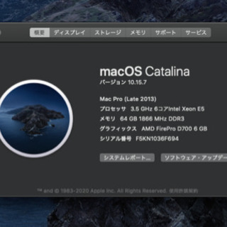Mac Pro (Late 2013) 6コア、GPU6gx2、メモリ64g 【公式通販】