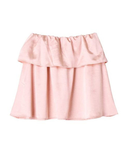 新品未使用 merry jenny サテンフリルミニスカート ピンク シャネル  