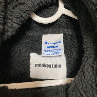 champion monkey time ボアパーカー 黒