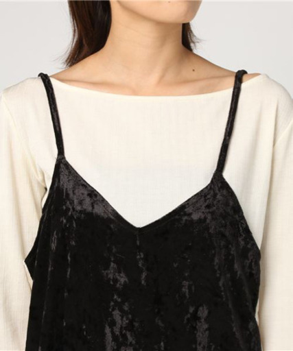 新品未使用wegoクラッシュベロアラインキャミワンピース黒 みんみんねむねむ 唐橋前のワンピース の中古 古着あげます 譲ります ジモティーで不用品の処分