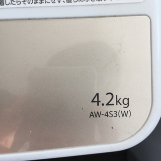 a-07 TOSHIBA 洗濯機 4.2kg 2016年製 中古品 AW-4S3