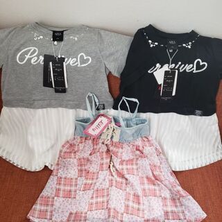子供服、女の子ワンピース、新品３枚セットです(^-^)