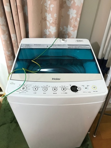 【引取りのみ】2019年製ハイアール洗濯機4.5キロ