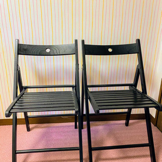 お取引中　IKEA折り畳み椅子　TELJE 黒二脚