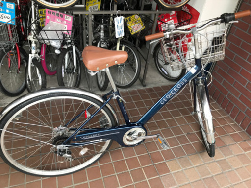 27インチ外装6段変速さびにくいステンレスかご付きブルー Ryou Cycle 五条のその他の中古あげます 譲ります ジモティーで不用品の処分