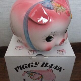 豚の貯金箱（陶器製です）　未使用品