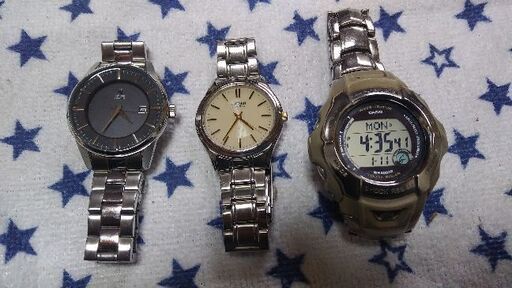 ブランド腕時計3本「可動品