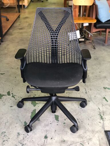 HermanMiller/ハーマンミラー■Sayl Chairs/セイルチェア■ブラックベース 黒 昇降機能 オフィスチェア OAチェア No.1320100904