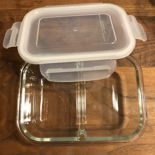 ニトリ 耐熱ガラス保存容器 580ml 長方形 仕切り るか 丸太町の生活雑貨の中古あげます 譲ります ジモティーで不用品の処分