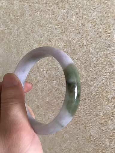 Bermese Lavender base Jadeite Bangle (Grade A) 61MMマイアンマー(A グレード) ジェダイト 翡翠 バングルブレスレット