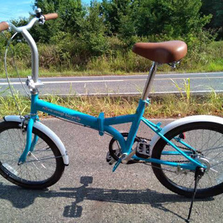 【ネット決済】【新品・未使用】折りたたみ水色自転車