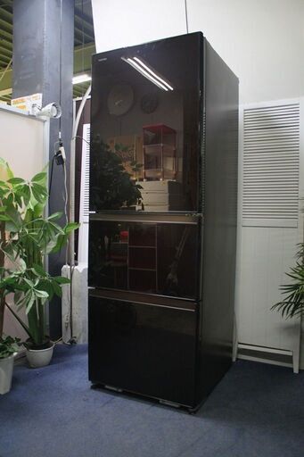 R2544) TOSHIBA 中古 東芝 GR-H38SXV-ZT 冷蔵庫 クリアブラウン [3ドア /右開きタイプ /375L] 2015年製! 冷蔵庫 店頭取引大歓迎♪