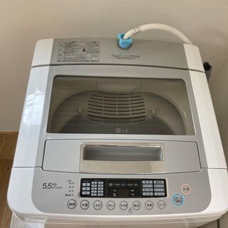 運搬なし0円　ＬＧ社　全自動洗濯機　WF-C55SW　5.5㎏　...