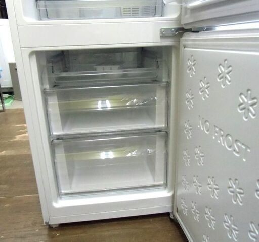 〇 札幌 美品 2018年製 148L 2ドア 冷蔵庫 ハイアール JR-NF148A 白  