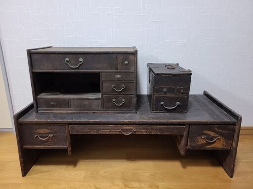昭和レトロ机引き出し収納小物入れ どすお 宇治の収納家具 収納ケース の中古あげます 譲ります ジモティーで不用品の処分