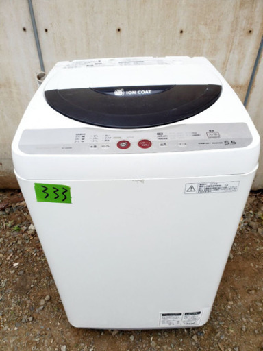 333番 SHARP✨全自動電気洗濯機✨ES-GE55K-B‼️