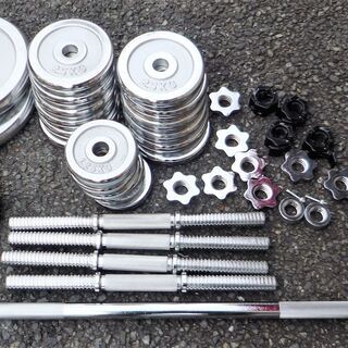 ☆フィールドア FIELODOOR ダンベルセット プレート57.5kg+シャフト5本 