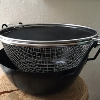 la base（ラバーゼ）　鉄揚げ鍋セット　28cm
