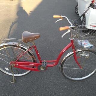 赤い自転車26インチ【】