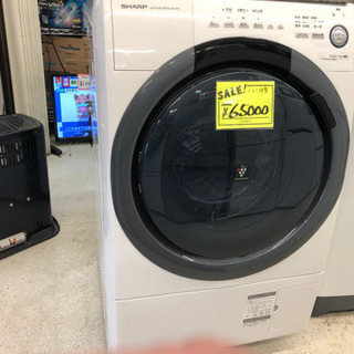 ドラム洗濯機　2019年製　SHARP ES-S7D-WL 【美品】