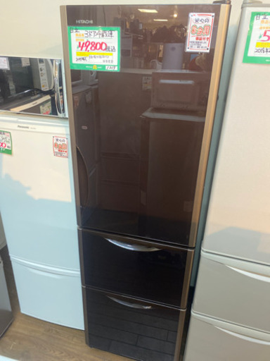 （J3）日立　3ドア冷蔵庫　R-S3200FV 315L 自動製氷機能付き　2015年式
