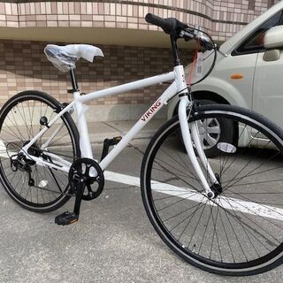 格安！￥18000！！新車！700cクロスバイク アルミフレーム パール