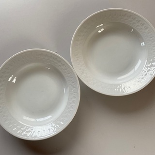 白いカレー皿2枚と大皿１枚セット