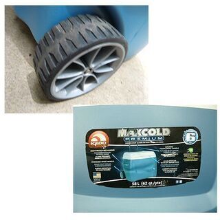 【58L IGLOO クーラーボックス】大型キャスター付 MAXCOLD シアン系色 アウトドア キャンプ バーベキュー BBQ 車輪付 クーラーBOX 保冷カート イグルー igloo 札幌 本郷通店 58L IGLOO クーラーボックス】大型キャスター付 MAXCOLD シアン系色
