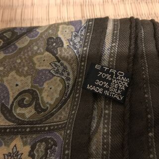 未使用品 ETRO エトロ スカーフ 2点 ウール×シルクストール ペイズリー 