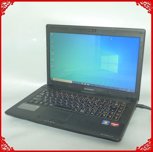 ノートパソコン 中古動作良品 14型 Lenovo G465 AMD Athlon II P340 3GB 160GB DVDRW 無線Lan webカメラ Windows10 LibreOffice