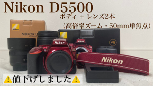 ⚠️値下げ！！！⚠️Nikon D5500 レンズ2本付きの豪華スターターセット！！