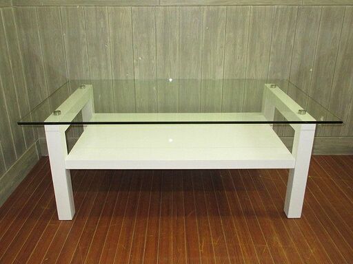入荷極小！新作】11539 2段ガラスローテーブル ?2月23、25、26日大阪 