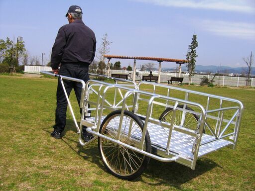 災害時要援護者用折りたたみ式アルミ製リヤカー3台まとめて在庫処分