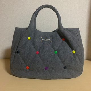 kate spade new york◆ハンドバッグ/ウール/グレー