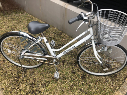 札幌市内配達無料！防犯登録料込み。中古27インチ丸石自転車製ホワイト 